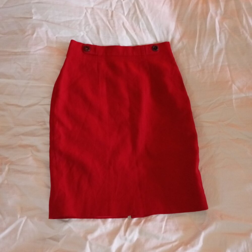 Vintage Ann Taylor 100% Wool High Waisted Pencil Skirt xs